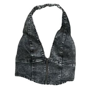 Windsor Black Smocked Denim Top